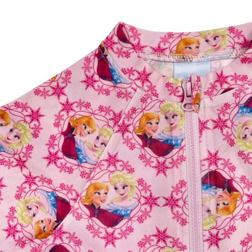 【Sophitica&times;tsumashi1118さん】Disney アナと雪の女王/ 水着 ワンピース型ラッシュガード ピンク&times;110cm 水着 水遊び