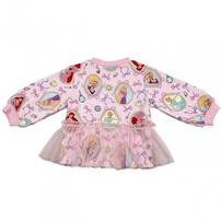 【Sophitica × tsumashi1118さん】Disney プリンセス 裏毛トレーナー 総柄 ピンク×110cm ベビーザらス限定