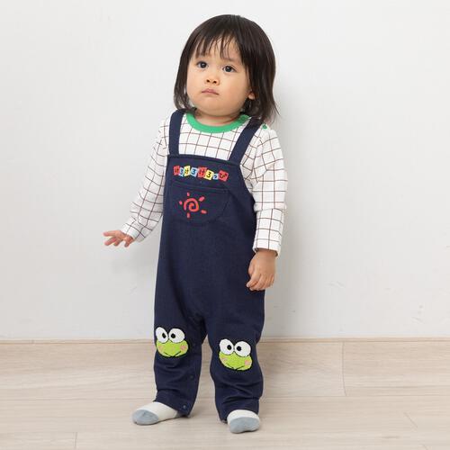 SANRIO サンリオ ケロケロケロッピ 長袖レイヤードフウカバーオール ベージュ×70-80cm ベビーザらス限定