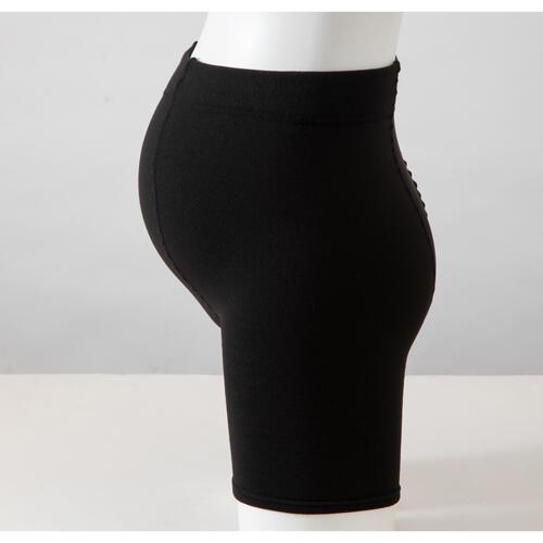 裏起毛3分丈オーバーパンツ(ブラック×L-LL)