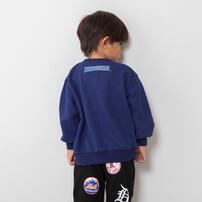 ベビーザらス限定　ＭＬＢ ビックロゴトレーナー(ネイビー×110cm)