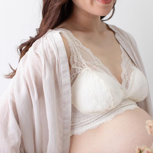 Petit jouet for Maternity プティジュエット マタニティブラトップ ストレッチレース アイボリー×M MU