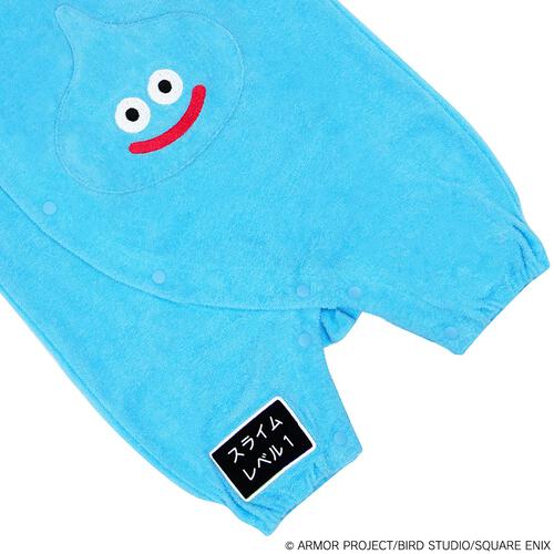 ドラクエベビー＆キッズ 半袖フィットオール スライム メタルスライムのラトル付き(ブルー&times;60-70cm)