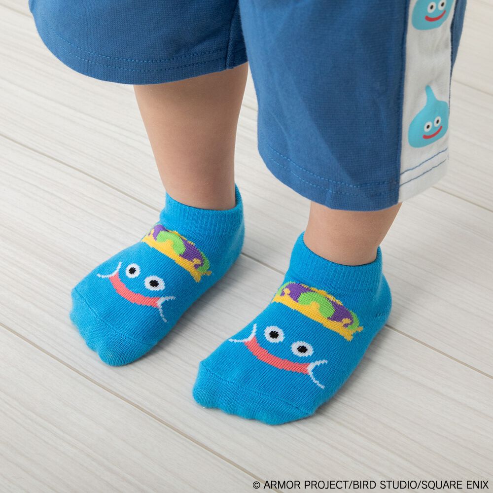 ドラクエベビー＆キッズ 2足入りショートソックス キングスライム