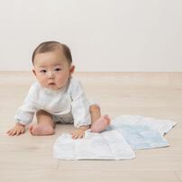 SANRIO サンリオ 多重織ガーゼハンカチ３枚組 ハンギョドン パステルブルー&times;ﾌﾘｰ  ベビーザらス限定