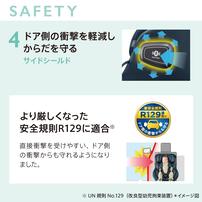 Aprica アップリカ クルリラ エックス プラス (ネイビー) チャイルドシート ISOFIX固定 R129適合 回転型 回しやすいサイドターンレバー ナチュラクッション 新生児～4歳頃まで