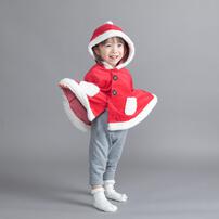 クリスマスマントベロア レッド×70-90cm ベビーザらス限定