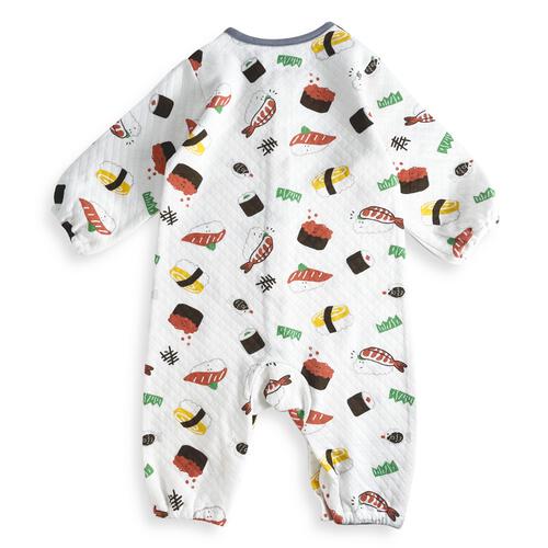 長袖ロンパス スタイツキ ニットキルト お寿司 ネイビー×70-80cm ベビーザらス限定