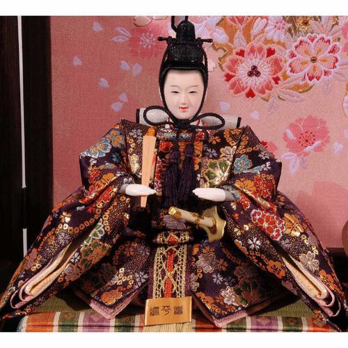 雛人形】三段収納五人飾り「焼桐春歌雪輪桜」 (606839)ひな人形 