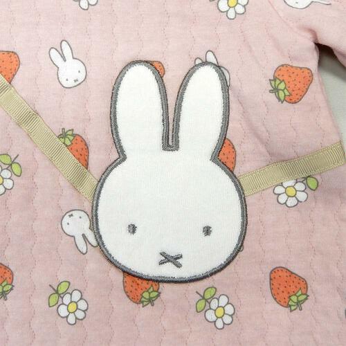 miffy ミッフィー 長袖ロンパース サコッシュ付き ミディアムピンク×80cm ベビーザらス限定