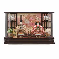 【雛人形】ケース飾り 親王飾り「格子に花手毬六角ワインアクリル」 (322987)ひな人形 おしゃれ トイザらス・ベビーザらス限定【メーカー直送】