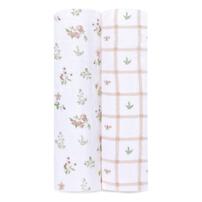 ADEN+ANAIS エイデンアンドアネイ エッセンシャルズ スワドル2枚入りカントリーフローラル(ピンク×フリー)