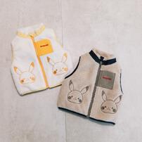 monpoke モンポケ ベスト ボア ピカチュウ ナチュラル×90cm
