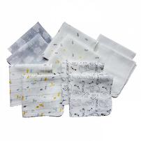 10枚組ガーゼハンカチ グレーセット(グレー×フリー) ベビーザらス限定