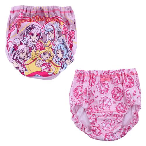 キミとアイドルプリキュア ラメ使い2枚組ショーツA ピンク&times;120cm