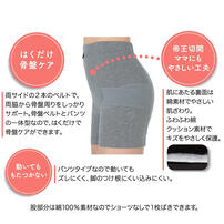 はくだけで骨盤キュットパンツ 帝王切開対応 (ブラック&times;M) マタニティ プレママ 出産準備