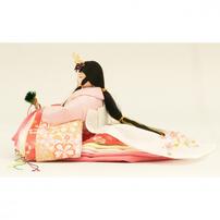 【雛人形】親王飾り「七宝透かし屏風木目調」（605837）