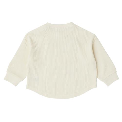 monpoke モンポケ 長袖Ｔシャツ ワッフル ピカチュウ ナチュラル&times;80cm