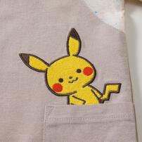 monpoke モンポケ 半袖ロンパース サロペット型 ベージュ&times;70cm