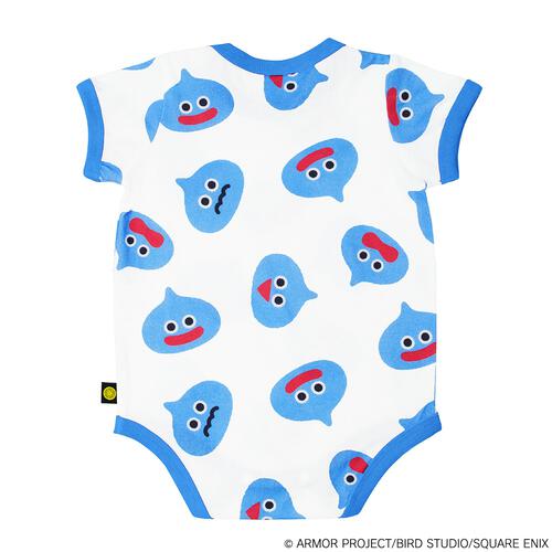 ドラクエベビー＆キッズ 半袖ボディスーツ スライムぴぴぴ ブルー×80cm
