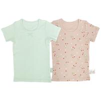 半袖シャツ肌着 2枚組 保湿スムス いちご ピンク&times;90cm ベビーザらス限定