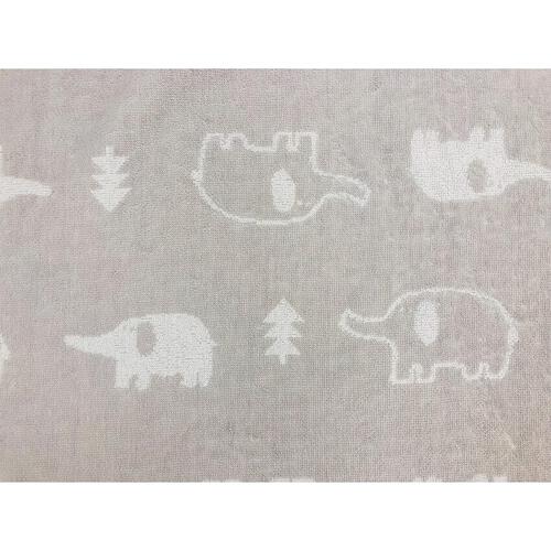 正方形湯上りタオル 総柄 ゾウ柄(グレー&times;フリー) ベビーザらス限定