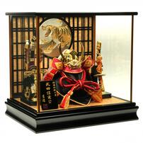 【五月人形】兜ケース飾り「武田信玄彫金格子」（538112）トイザらス・ベビーザらス限定【メーカー直送】