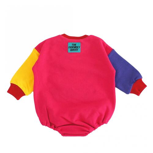 【Welcome to the Universe Baby × chimajiro0730さん】キャスパー 長袖ダルマボディスーツ ピンク×80cm