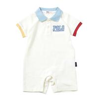 POLO BCS 配色半袖カバーオール オフホワイト&times;80cm ベビーザらス限定 赤ちゃん 出産準備 出産祝い ベビー服 子供服