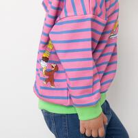 【Universal &times; chimajiro0730さん】 おさるのジョージ ボーダートレーナー パープル&times;90cm