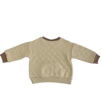 ベビーザらス限定　TINY DRIP キルトトレーナー(ベージュ&times;95cm)