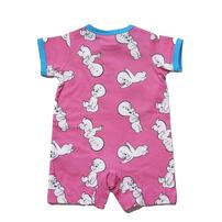 【Welcome to the Universe Baby &times; chimajiro0730さん】 キャスパー 半袖スタイ付きロンパース ピンク&times;80cm