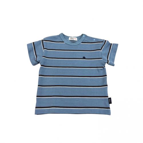 POLO BCS 鹿の子マルチボーダーＴシャツ サックス&times;80cm ベビーザらス限定