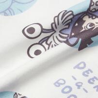 ディズニー 半袖ボディスーツ 総柄 ブー ホワイト&times;70cm