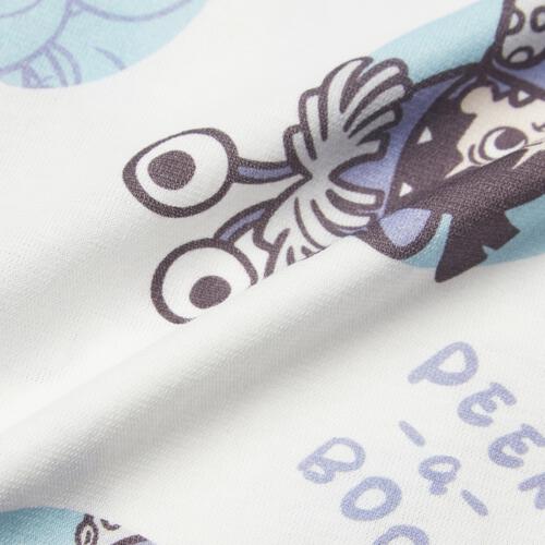 ディズニー 半袖ボディスーツ 総柄 ブー ホワイト&times;70cm