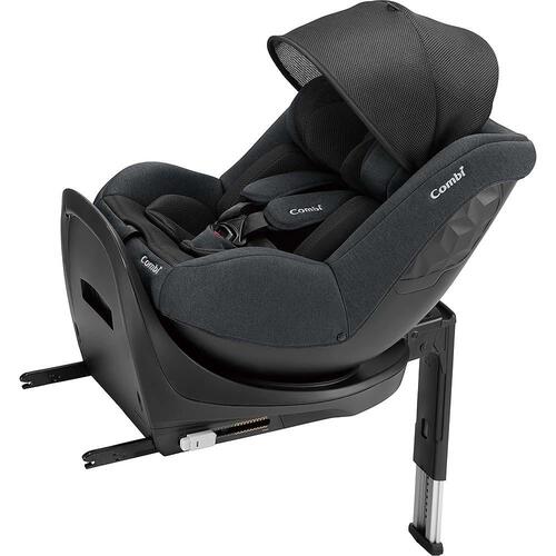 Combi コンビ クルムーヴ R129 エッグショック CA (ブラック) チャイルドシート ISOFIX固定 R129適合 回転コンパクト 片手で簡単操作 乗せ降ろしカンタン 新生児～4歳ごろまで
