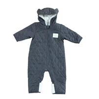 ジャンプスーツ くまみみ ダイヤキルト柄 チャコール×80cm ベビーザらス限定