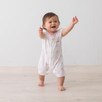 天竺カバーオール ウサギ ピンク×70cm