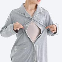 センター授乳開き長袖パジャマ(グレー&times;M-L) ベビーザらス限定