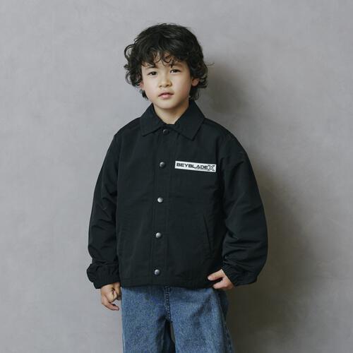 BEYBLADE X コーチジャケット 裏メッシュ ベイブレード エックス ブラック&times;130cm ベビーザらス限定