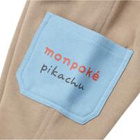 monpoke モンポケ ロングパンツ サイドポケット ピカチュウ ベージュ×90cm