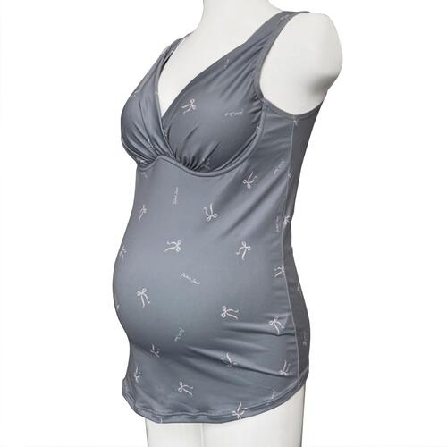 Petit jouet for Maternity プティジュエット マタニティブラキャミソール リボン(グレー×L MU)