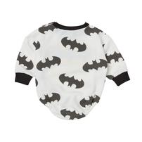 WARNER ワーナー 長袖さがらボディスーツ ドッカン バットマン ホワイト×80cm ベビーザらス限定