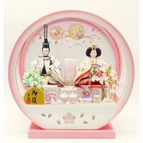 【雛人形】ケース親王飾り「雪輪牡丹桜丸形アクリル」（322913）トイザらス・ベビーザらス限定