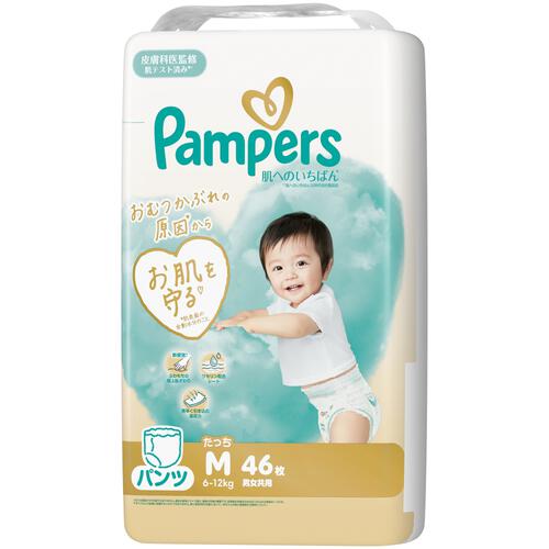パンパース 肌へのいちばん パンツ たっちM 46枚（6-12kg）【P&G パンツタイプ おむつ】
