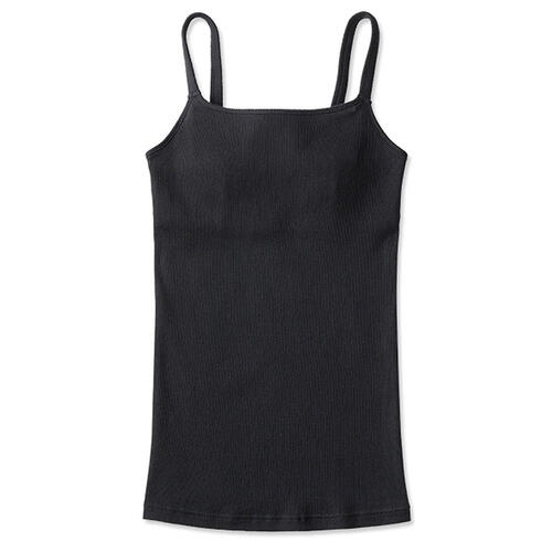 肌にやさしいキャミソール(ブラック×M)