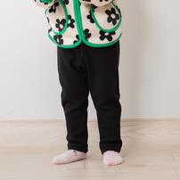 COJIKA 10分丈デイリーパンツ 裏シャギー 無地 ブラック&times;90cm ベビーザらス限定