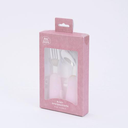 dear BABY ディアベビー ベビースプーン&フォーク (ピンクバブル) ベビーザらス限定