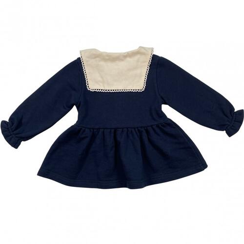 sophitica 裏毛セーラー襟トレーナー ネイビー×90cm