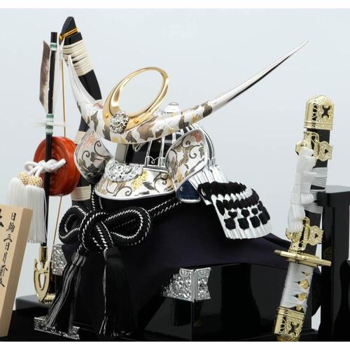 【五月人形】兜飾り ケース飾り「上杉謙信 金銀唐草前立アクリルケース」 (538709)コンパクト トイザらス・ベビーザらス限定【メーカー直送】